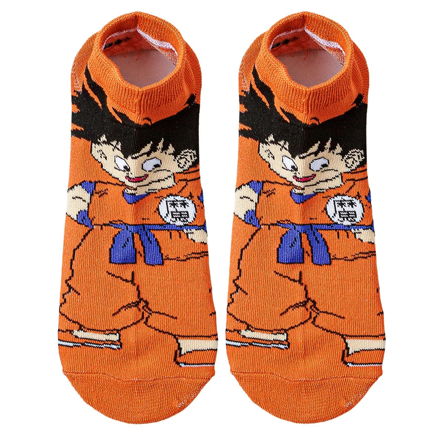 5Pairs BANDAI Men Women Hip Hop Street Style Cartoon Anime Socks Novelty Funny Casual short boat invisible Socks