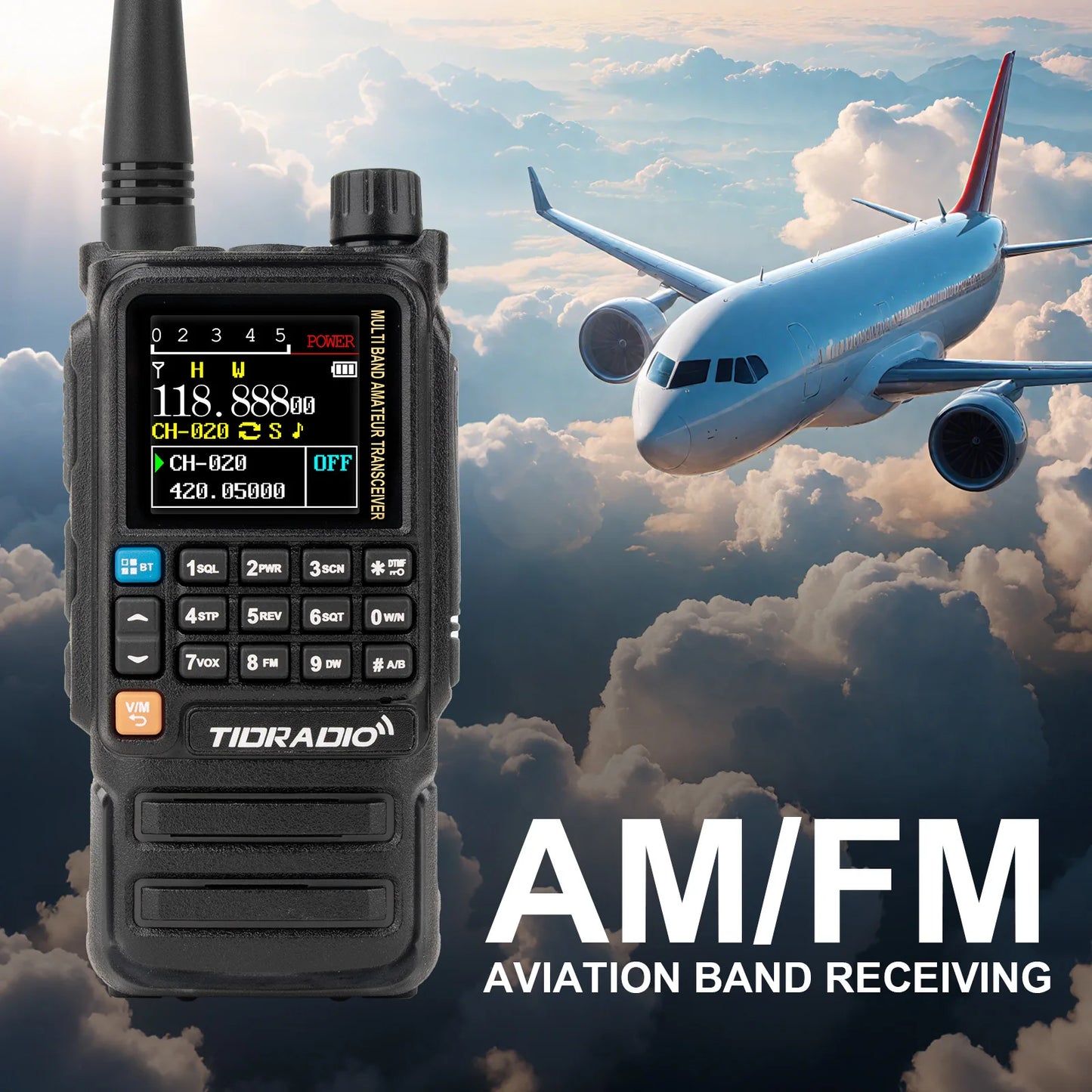 TIDRADIO H3 Plus Global Walkie Talkie Repeater Bluetooth Answerphone Air Band Long Range Radio Wireless Programming Three Models