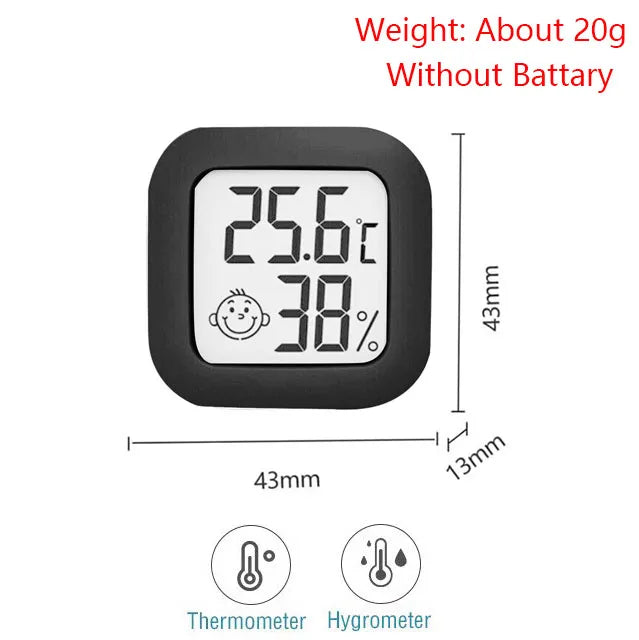 Digital LCD Thermometer Hygrometer Indoor Room Mini Electronic Temperature Humidity Meter Sensor Gauge Weather Station for Home