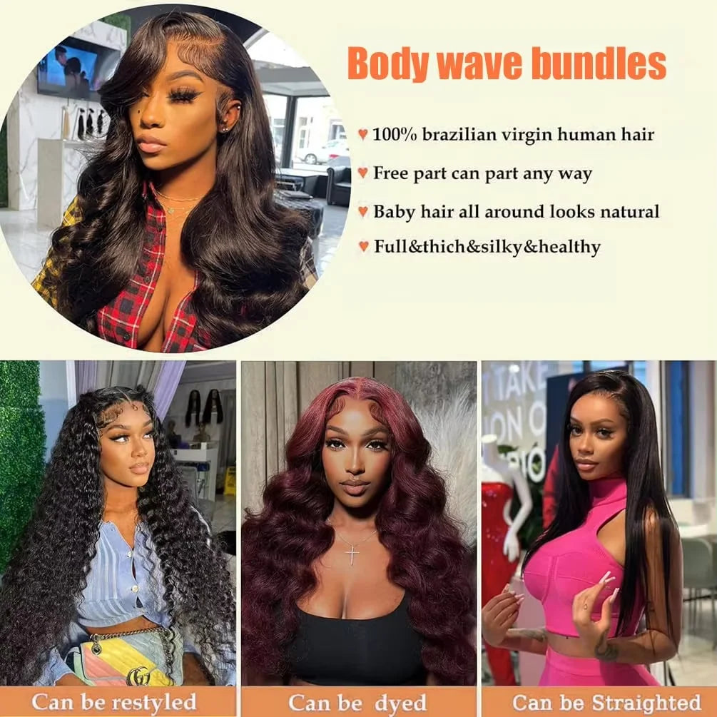 30 40Inch 3 4 Bundle Loose Body Wave Bundles 100% Unprocessed Human Hair 16A Raw Hair Bundles Extensions Brazilian Natural Black