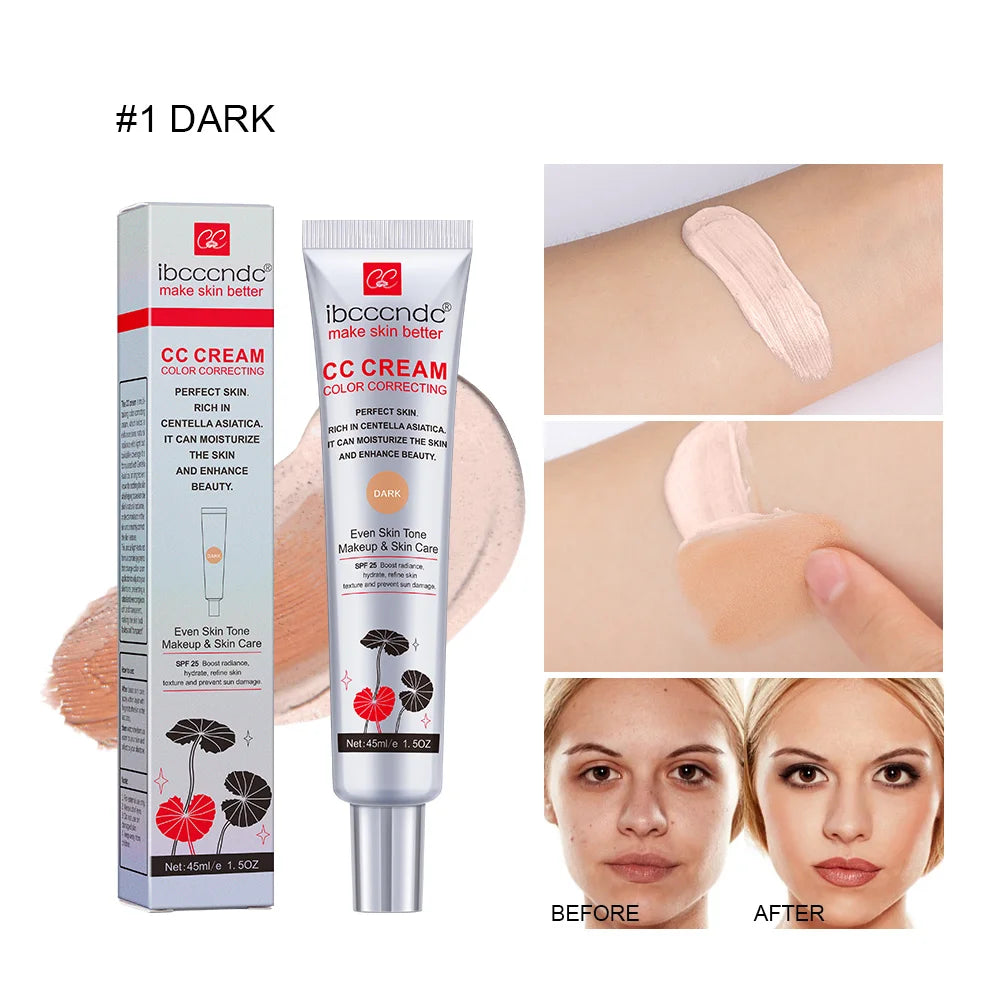 CC Cream Centella Correcting Makeup Before Moisturizing Waterproof Anti-sweat Concealer Lasting Women Makeup Foundation