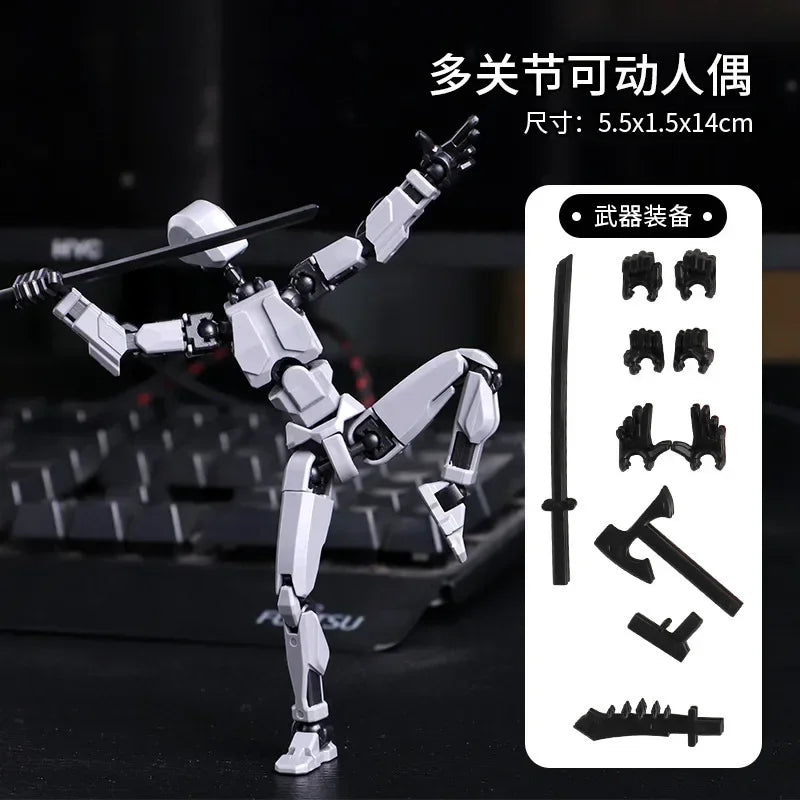 13 Action Figure Titan Multi-Jointed Movable Shapeshift Robot T13 Action Mannequin Character and Dog Figure Toys gifts for kids