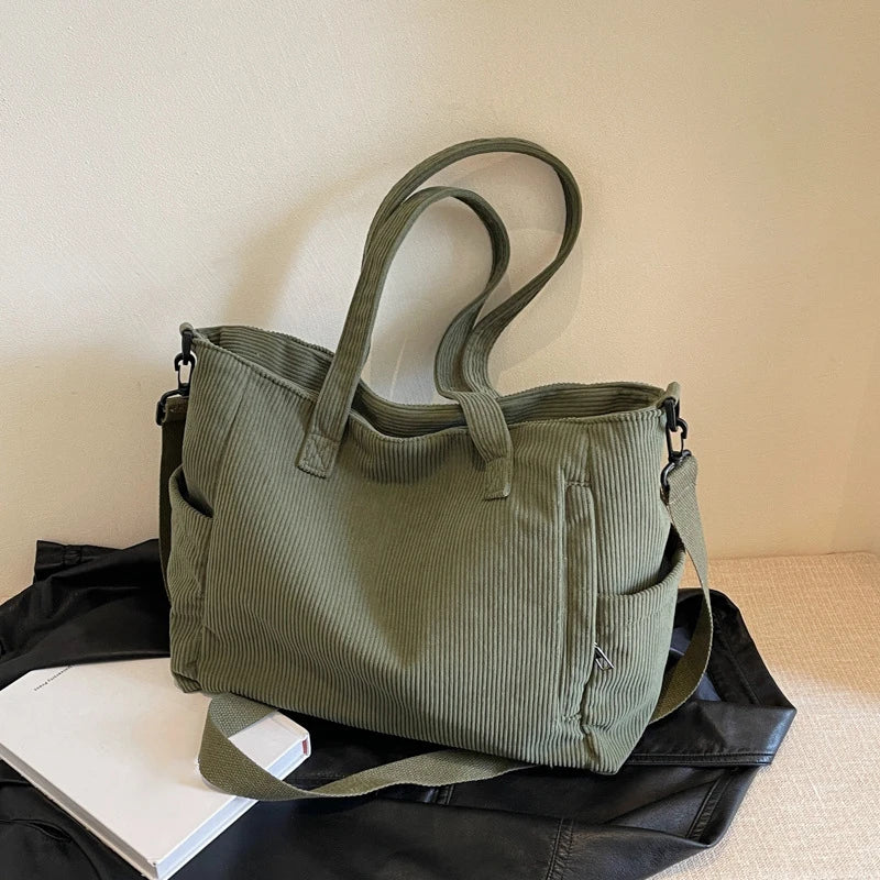 Casual Multi Pocket Handbag Adjustable Strap Crossbody Sling Bag Zipper Shoulder Bag Fall Winter Bag