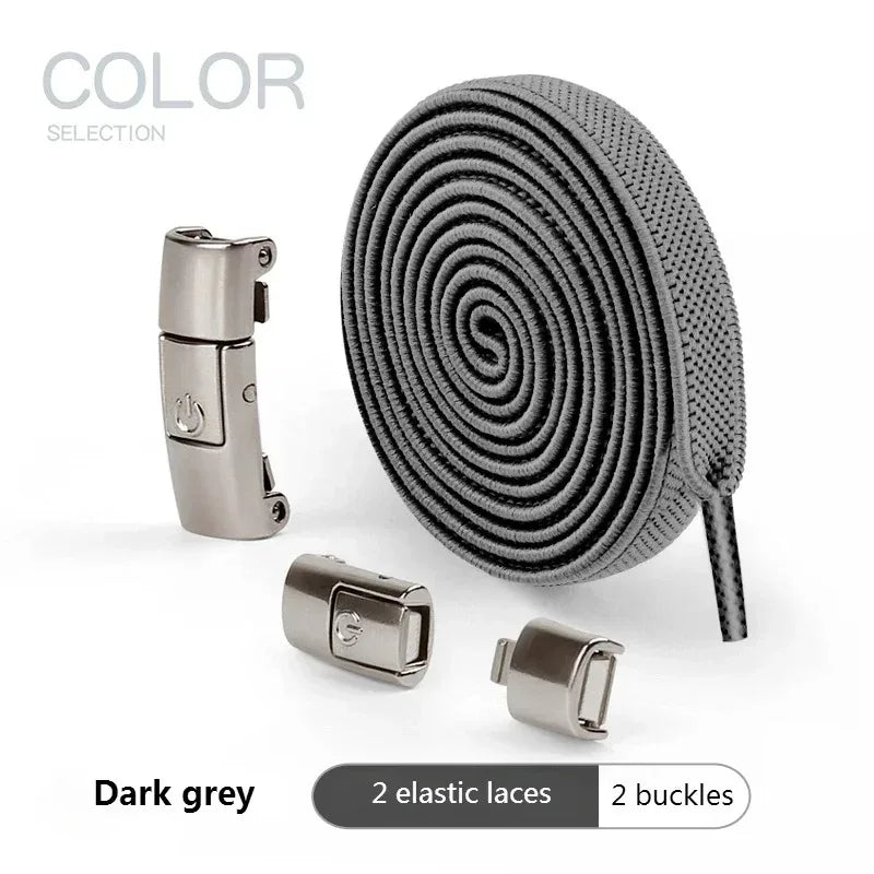 No Tie Shoe Laces Press Lock Shoelaces Without Ties Elastic Laces Sneaker Kids Adult 8MM Widened Flat Shoelace for Shoes