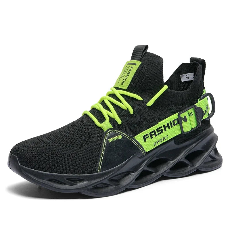 Lightweight Men's and Women's Fashion Sports Blade Breathable Flying Weaving Running Shoes Couple Outdoor Fitness Non-slip Shoes