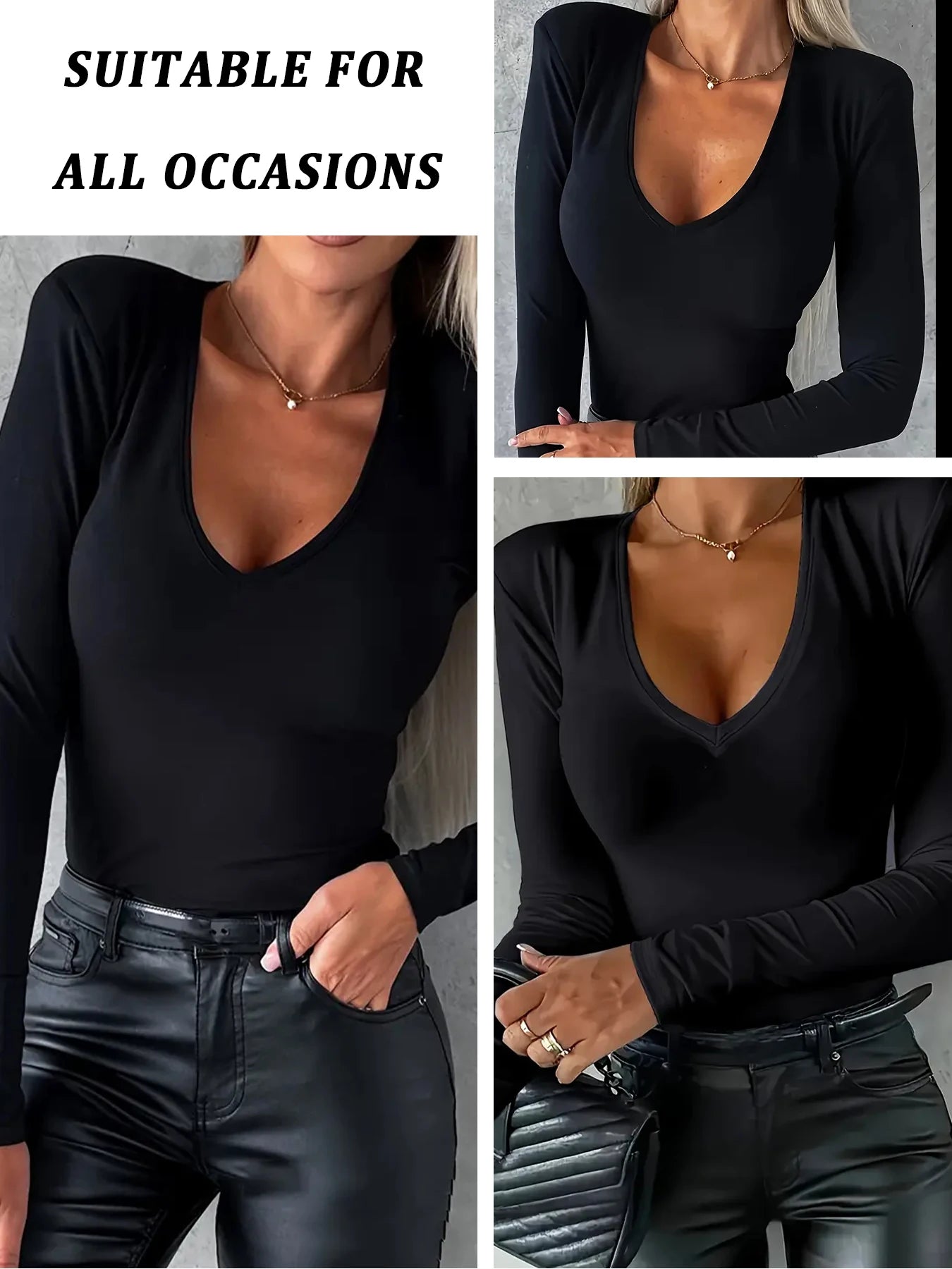 Women's Long Sleeve T-Shirt. Super Soft Workout Running Yoga Athletic V-Neck Tee