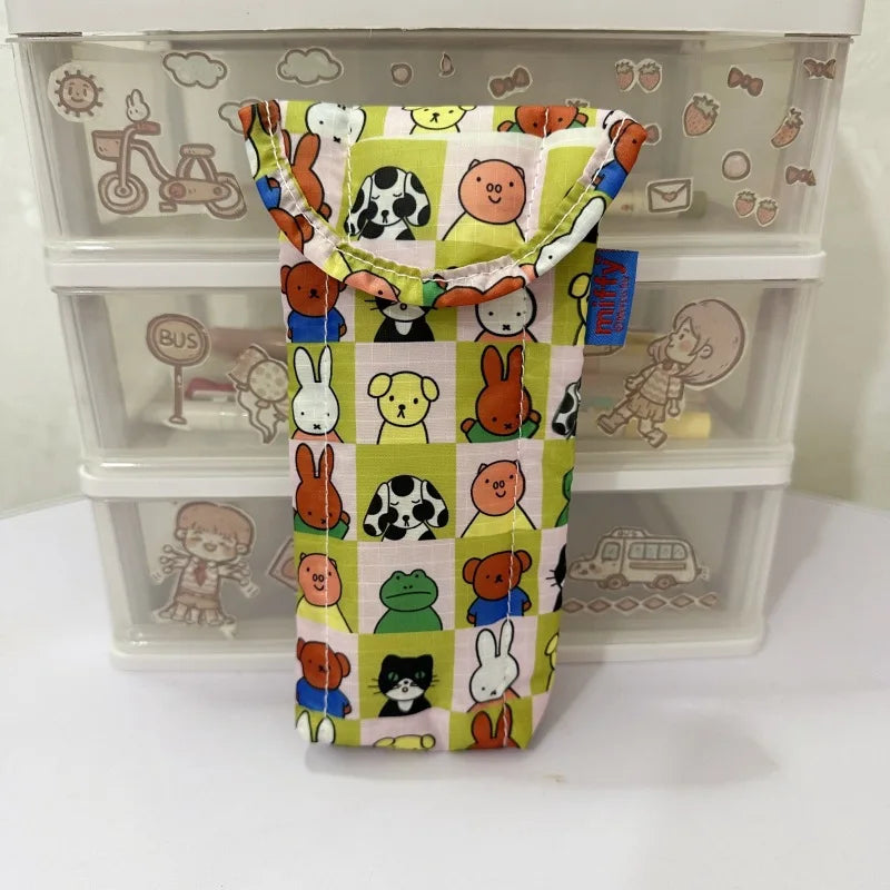 Kawaii Miffy Glasses Storage Bag Cute Rabbit Sunglasses Cartoon Sunglasses Protective Bag with Magnetic Attraction Gift Toy