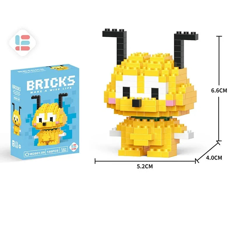 Disney LiLo Stitch Toys Building Blocks  Pikechu lega Anime Cartoon Character Model Building Blocks Toy for children Gift