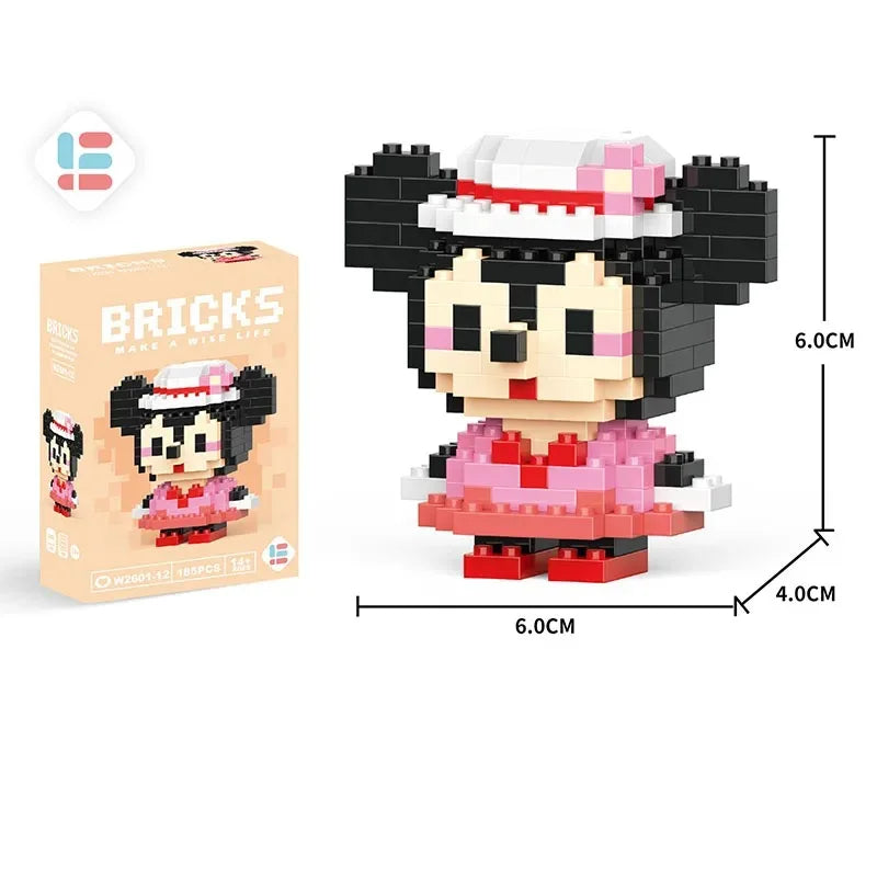 Disney LiLo Stitch Toys Building Blocks  Pikechu lega Anime Cartoon Character Model Building Blocks Toy for children Gift