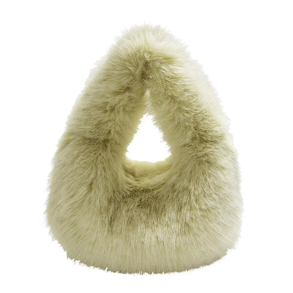 Autumn Winter New Trend Women's Fuzzy Bag High-End Niche Plush Handbag Mini Clutch Soft plush Shoulder Bag