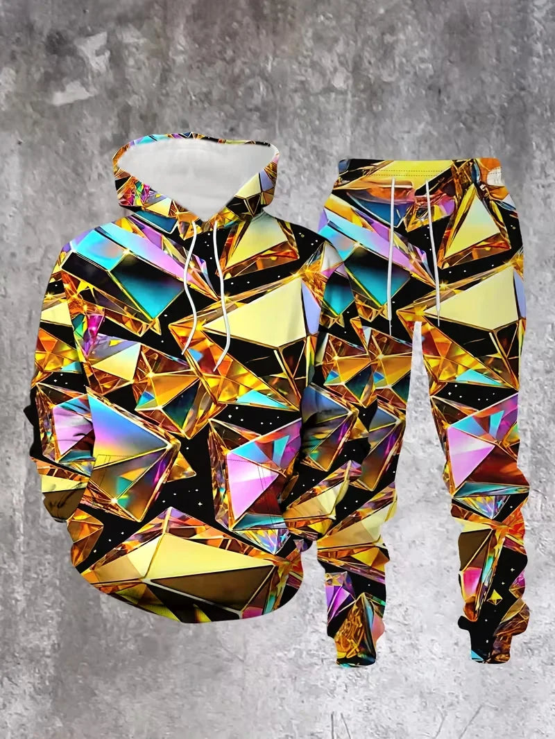 Hot-selling Camouflage Animal Hoodies For Man Suit Pants 3D Print Plant Series Sportswear Two-piece Casual Outdoor Sports Suit