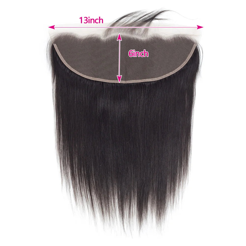Straight 13x6 13X4 HD Lace Frontal Brazilian Human Hair Preplucked 4x4 5x5 6x6 Transparent Lace 2x6 Hd Lace Closure Human Hair