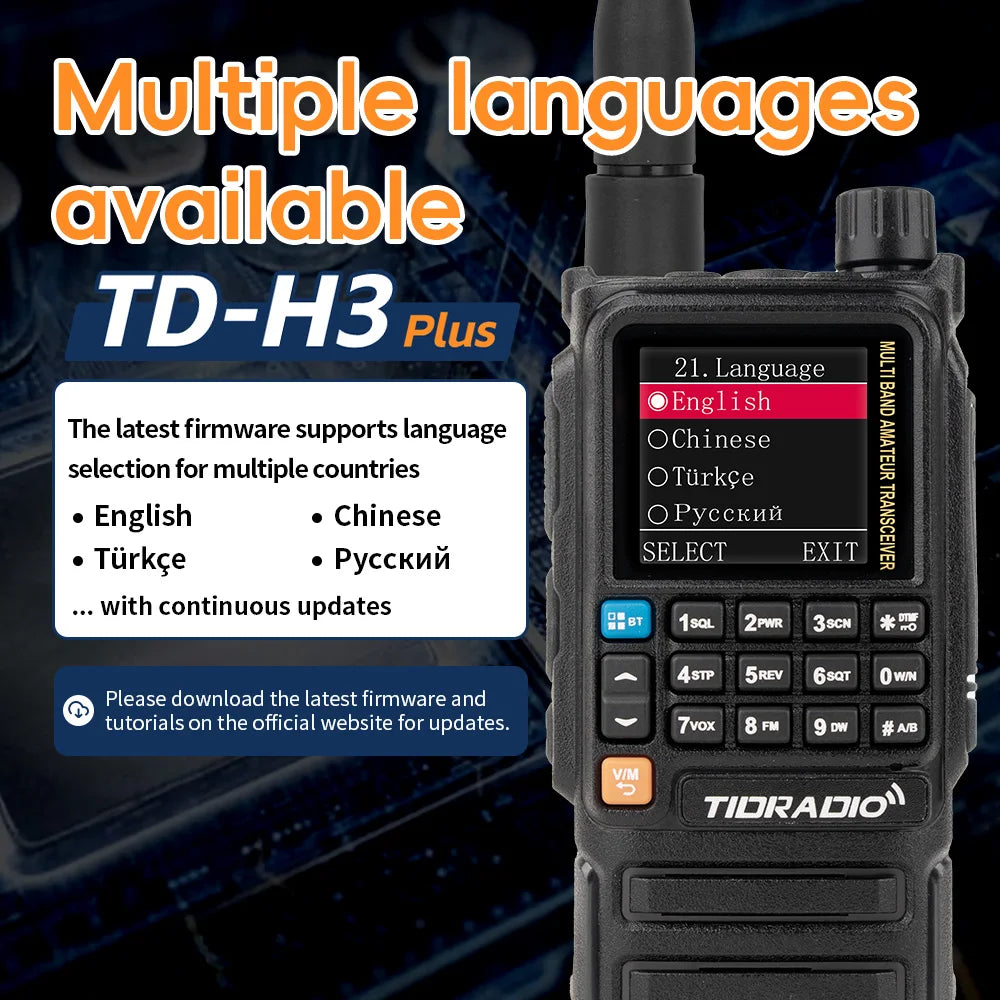 TIDRADIO H3 Plus Global Walkie Talkie Repeater Bluetooth Answerphone Air Band Long Range Radio Wireless Programming Three Models