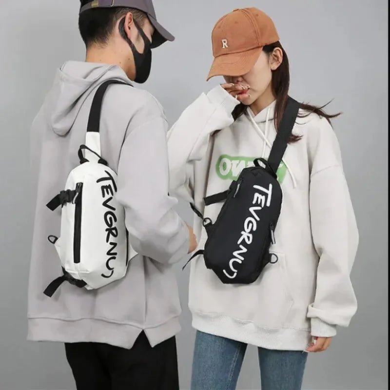 Nylon Chest Bag Trendy and Fashionable Women's Shoulder Bag Sports and Leisure Men's Oblique Straddle Bag