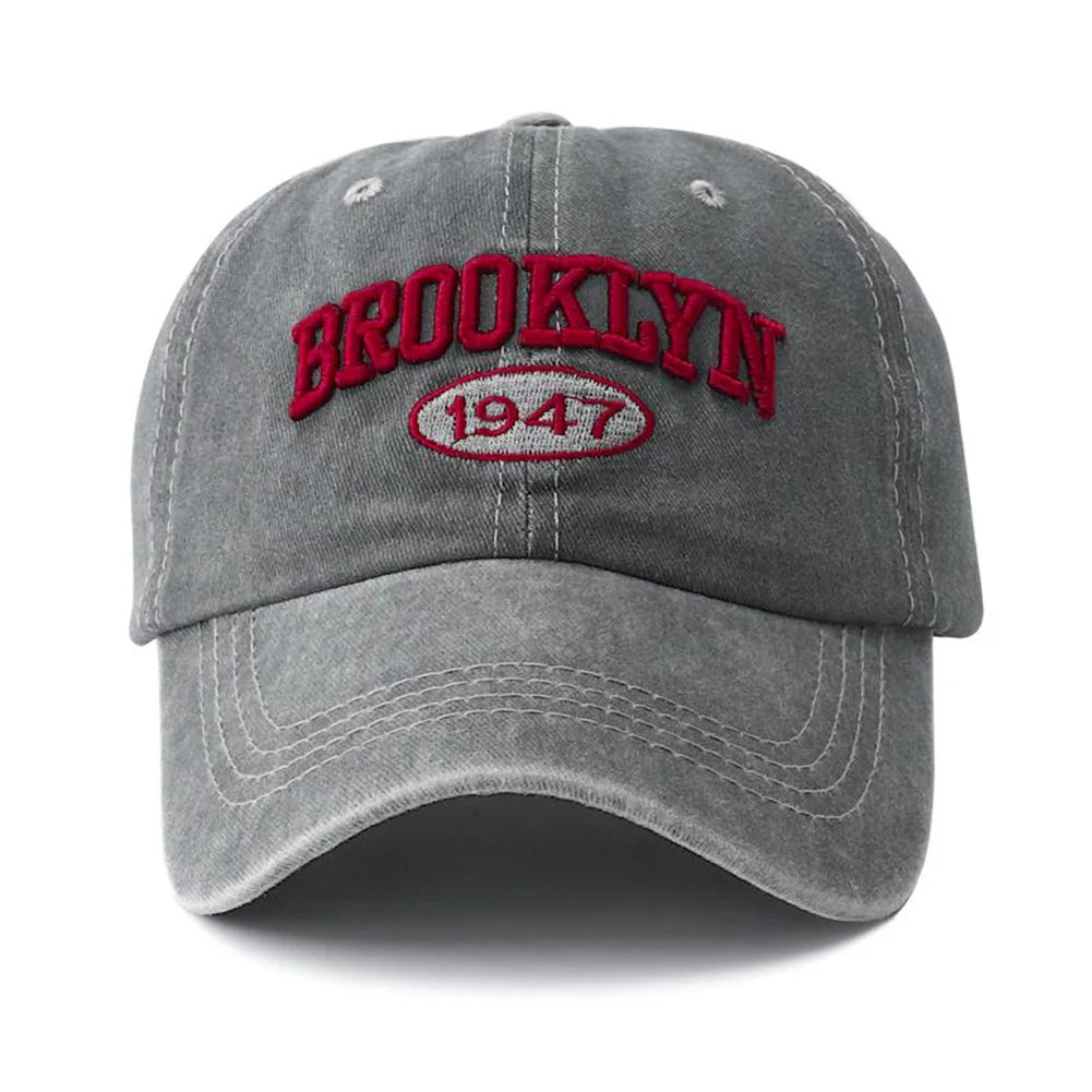 2025 High Quality Brooklyn Embroidery Snapback Hat for Men Vintage Black Green Washed Baseball Caps for Women Gorras Hombre