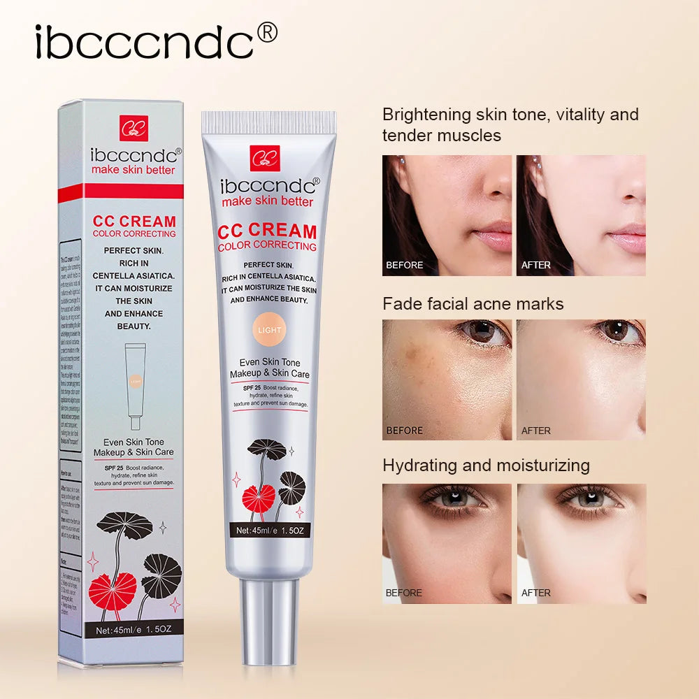 CC Cream Centella Correcting Makeup Before Moisturizing Waterproof Anti-sweat Concealer Lasting Women Makeup Foundation