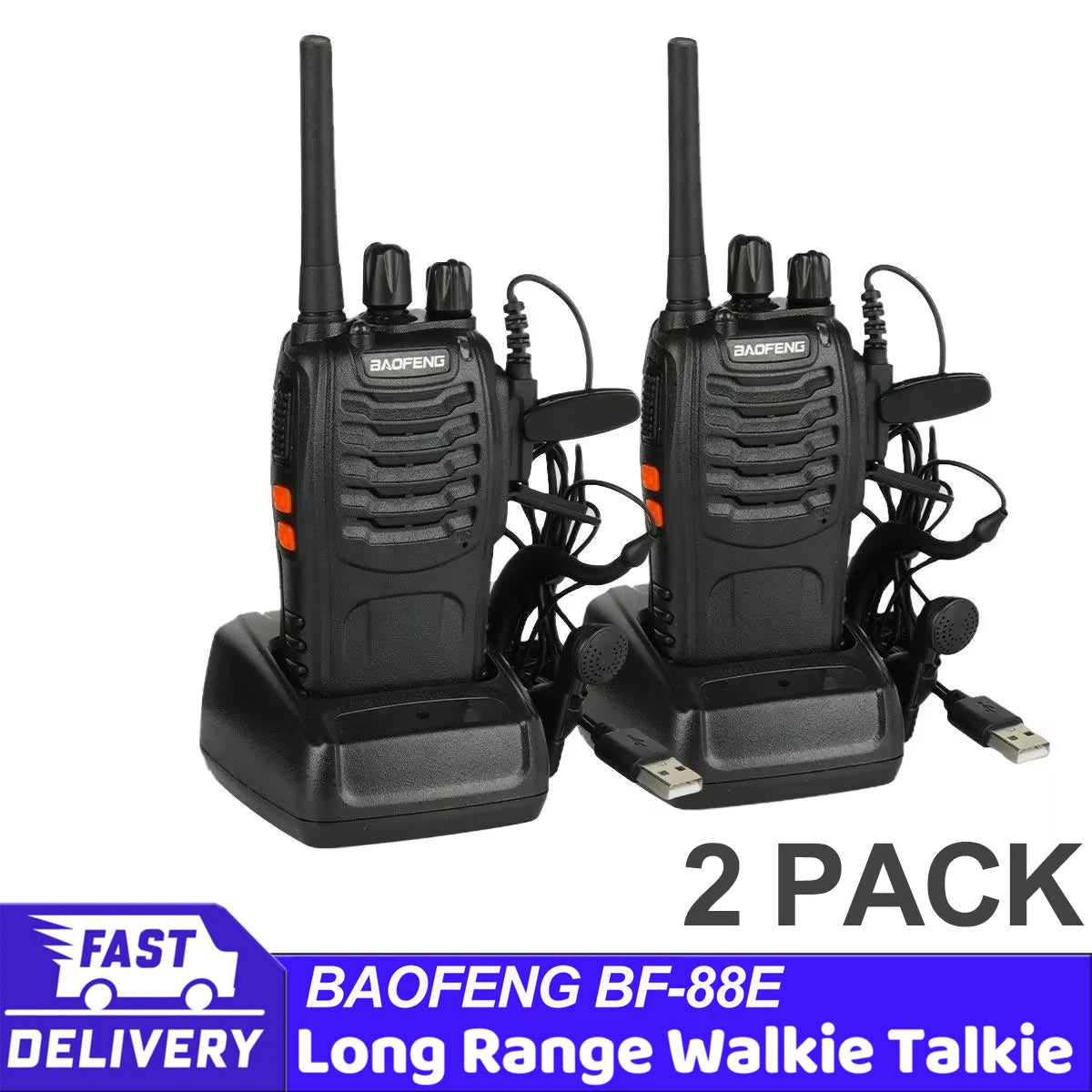2pcs 6pcs 4pcs Wholesale Original Baofeng BF-88E 5km Long Range Walkie Talkie Two Way Radio Channel 16 self-driving travelling