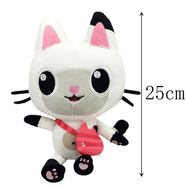 25cm 7-piece Gabby doll house plush toy cartoon stuffed animal mermaid cat mermaid plush doll children's Christmas gift