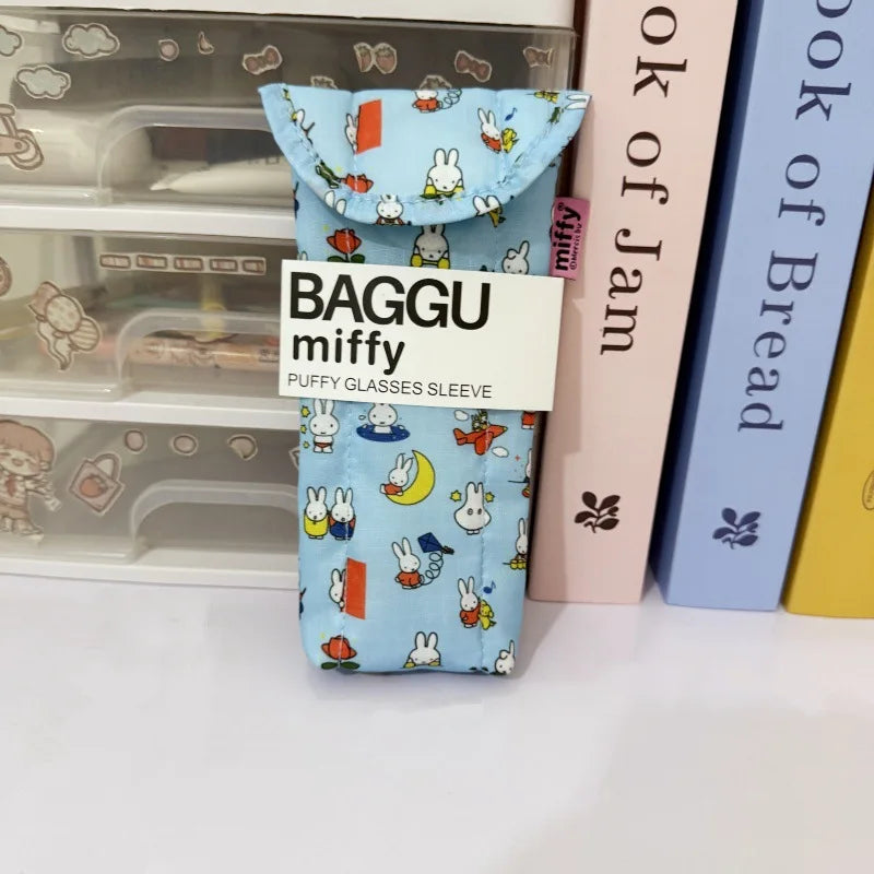 Kawaii Miffy Glasses Storage Bag Cute Rabbit Sunglasses Cartoon Sunglasses Protective Bag with Magnetic Attraction Gift Toy