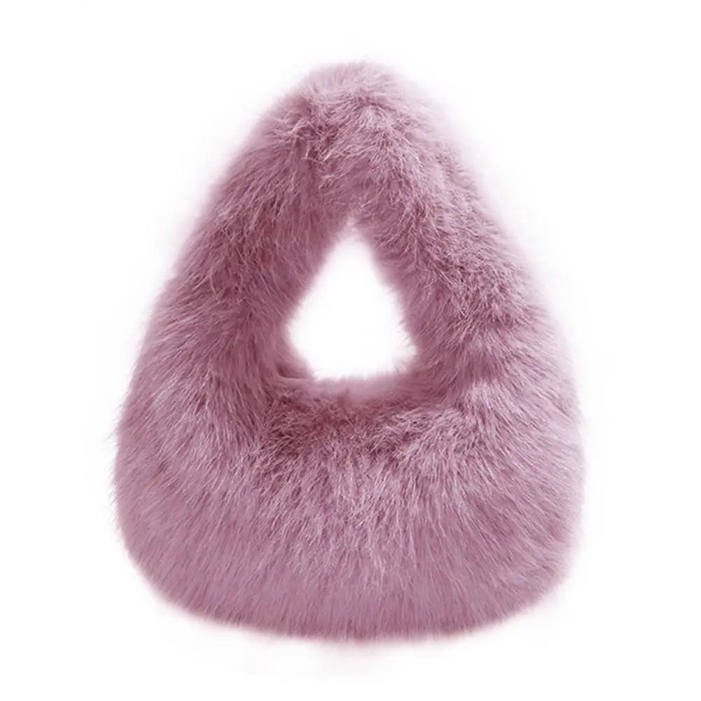 Autumn Winter New Trend Women's Fuzzy Bag High-End Niche Plush Handbag Mini Clutch Soft plush Shoulder Bag