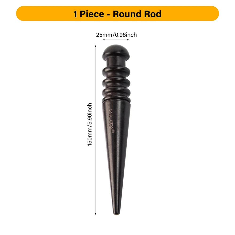 WUTA High Density Ebony Black Wood Leather Edge Burnisher Slicker Leather Craft Tool Polished Grinding Tool-3 Type Available