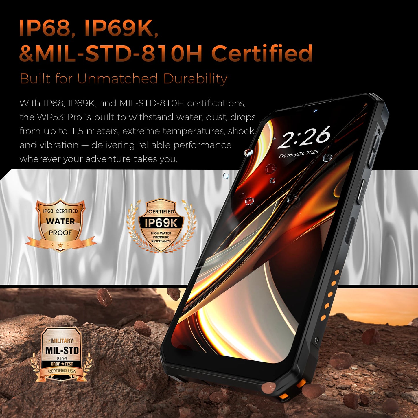 【World premiere】OUKITEL WP53 PRO Rugged Phone, 24GB+256GB, 11000mAh, Android15, Smartphone, 6.52", NFC, Cell Phone, 50MP