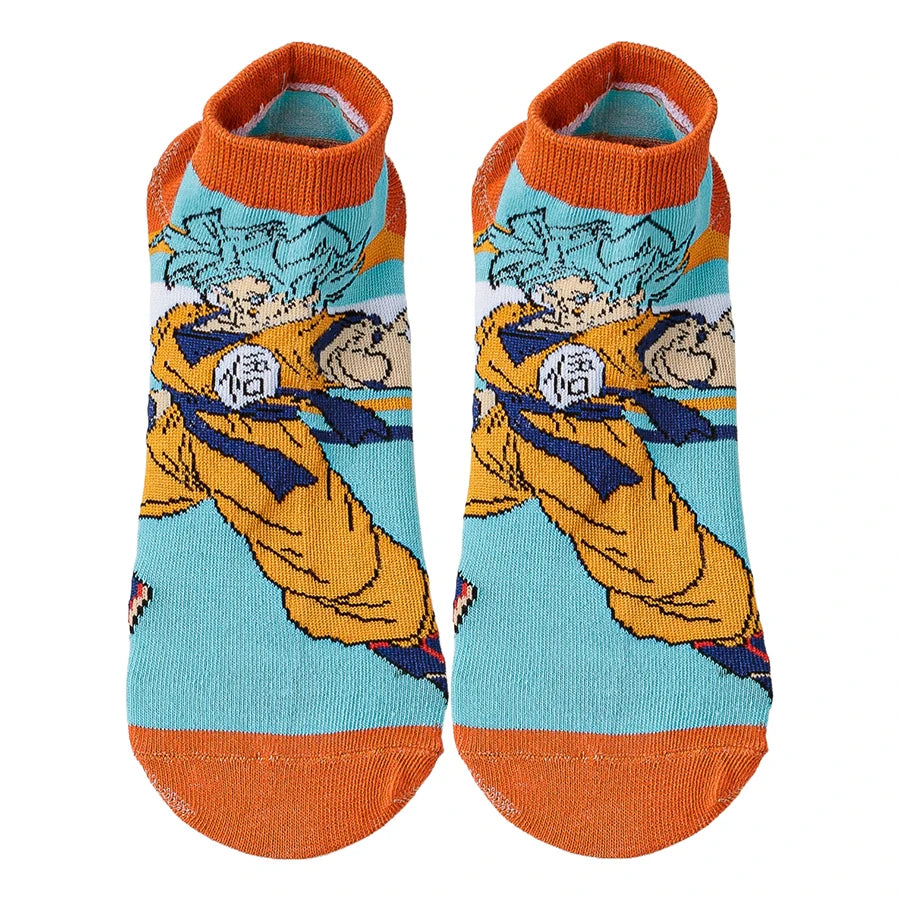 5Pairs BANDAI Men Women Hip Hop Street Style Cartoon Anime Socks Novelty Funny Casual short boat invisible Socks