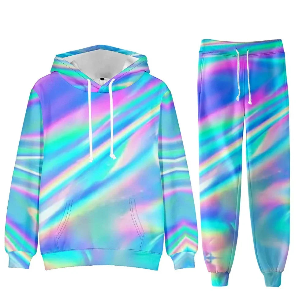 Camouflage Men Hoodie Sets 3D Print Tracksuit Set Man Hoodie + Pants 2pcs Set Outdoor Oversize Casual Men's sportswear clothing