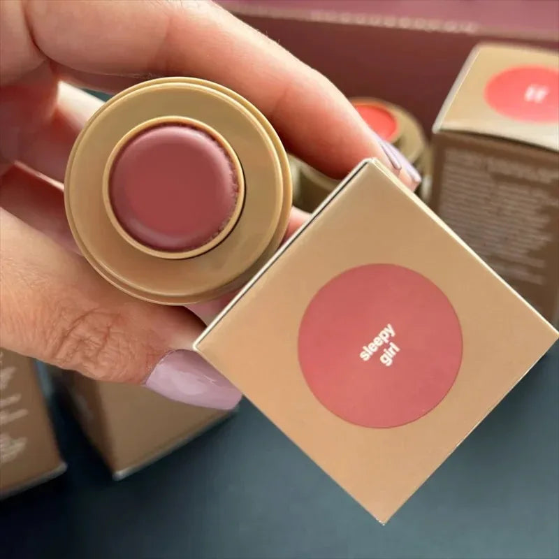 Rhod Pocket Blush LIP Stick Lip And Cheek Hydrating Stick Natural Rouge Powder Blush Cream Lipstick Cheek Easy To Apply Color