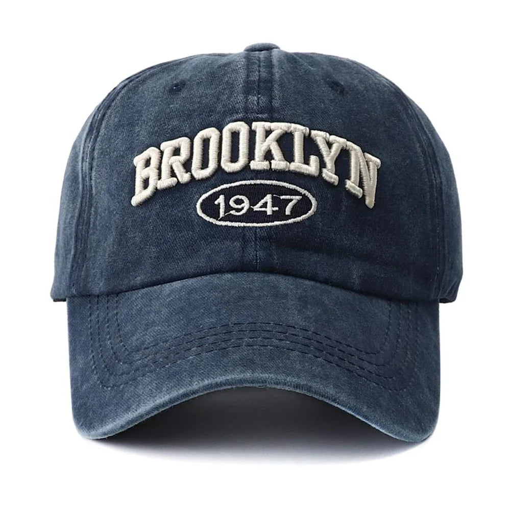 2025 High Quality Brooklyn Embroidery Snapback Hat for Men Vintage Black Green Washed Baseball Caps for Women Gorras Hombre