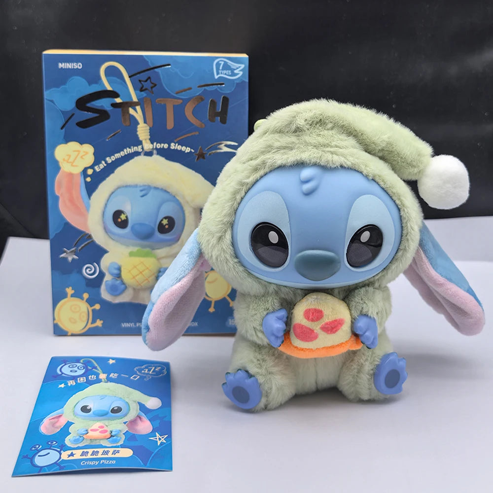 //* Stitch Eat Something Before Sleep Series Blind Box Plush Vinyl Toys Cute Doll Labu V3 Mystery Box Bag Pendant Decor Gift