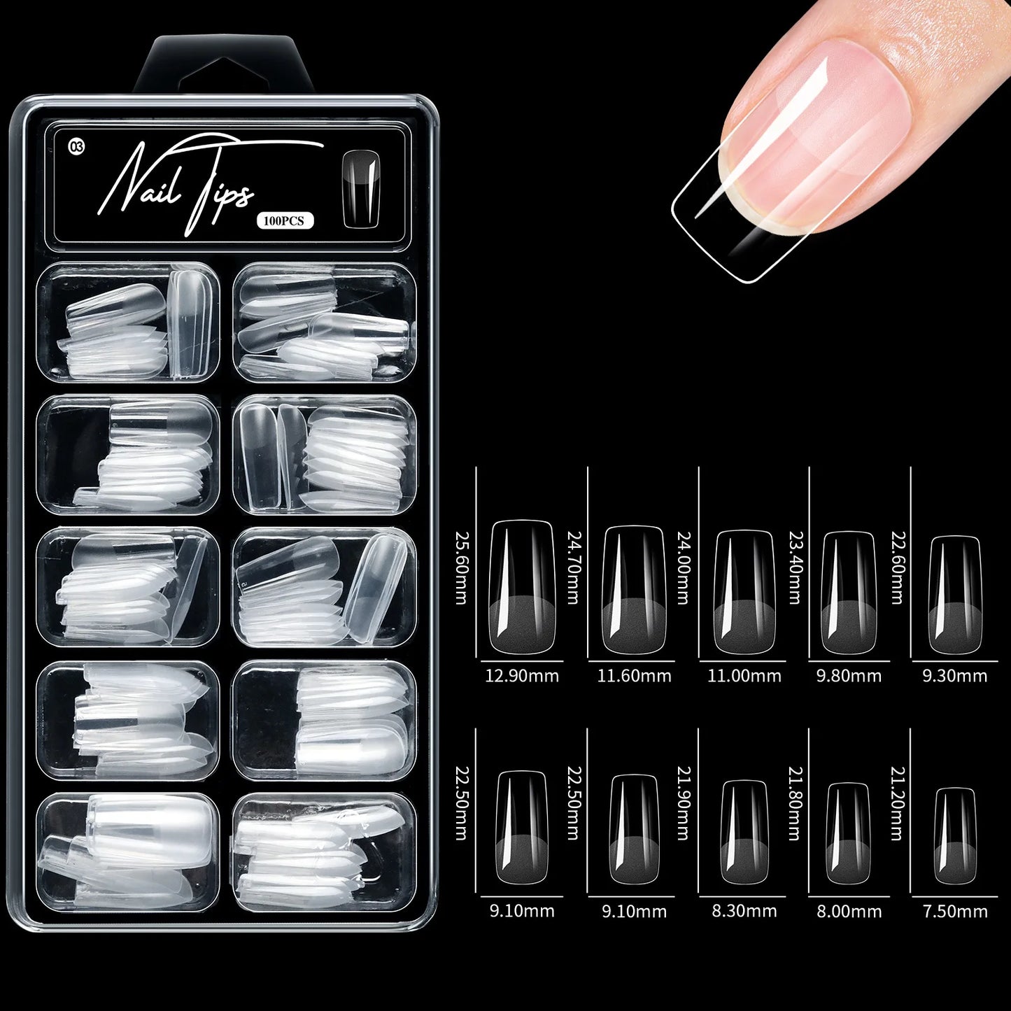 600Pcs Short Almond Nail Tips Soft Gel Nail Tips Full Cover False Nail Tips For Acrylic Nails Manicure Salon Home Press On Nails