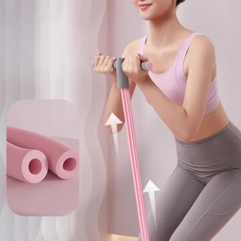 Non-Slip Foot Pedal Resistance Band (Sit-Up Assist) - Home Fitness Tool for Body Toning: Tight Waist, Slim Legs & Toned Arms
