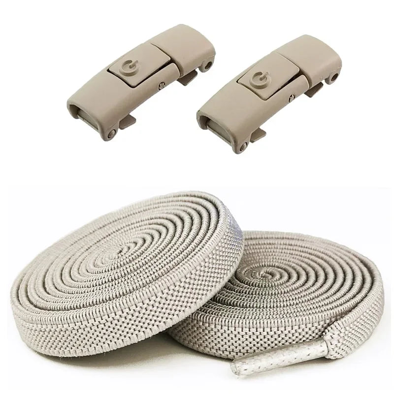 No Tie Shoe Laces Press Lock Shoelaces Without Ties Elastic Laces Sneaker Kids Adult 8MM Widened Flat Shoelace for Shoes