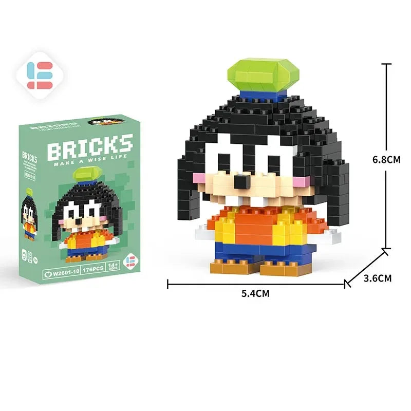 Disney LiLo Stitch Toys Building Blocks  Pikechu lega Anime Cartoon Character Model Building Blocks Toy for children Gift