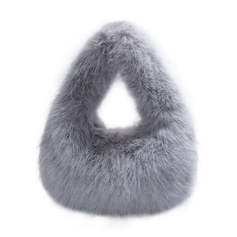 Autumn Winter New Trend Women's Fuzzy Bag High-End Niche Plush Handbag Mini Clutch Soft plush Shoulder Bag