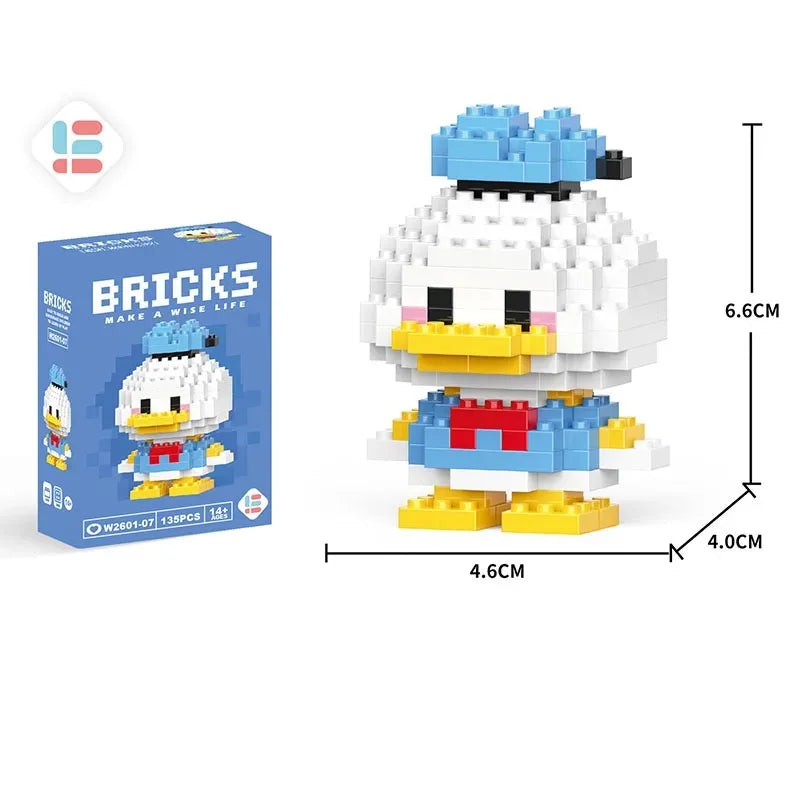 Disney LiLo Stitch Toys Building Blocks  Pikechu lega Anime Cartoon Character Model Building Blocks Toy for children Gift
